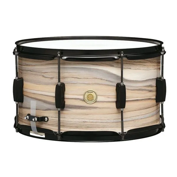 Caixa para Bateria Tama Woodworks WP148BK-NZW 14x08 Natural Zebrawood Wrap Tama Drums Caixa para Bateria Woodworks WP148BK-NZW 14x08 Natural Zebrawood Wrap