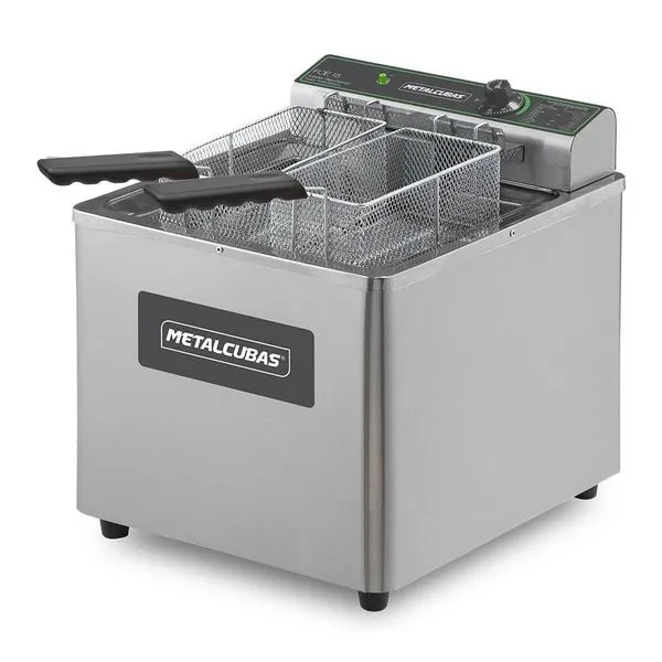 Fritadeira Elétrica Zona Fria De Mesa Metalcubas 15 Litros Foe15m 5000w 220v