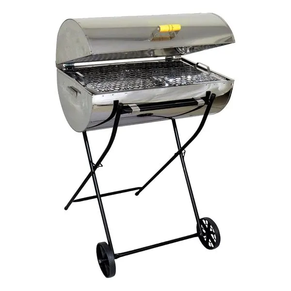 Churrasqueira Brasão Grill Inox Grelha e Carrinho 95x58x35cm