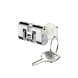 Cilindro com Parafuso Py para Fechadura Aliança 2 Chaves 48mm Soprano Cilindro com Parafuso Py para Fechadura Aliança 02 Chaves 48mm Cromado