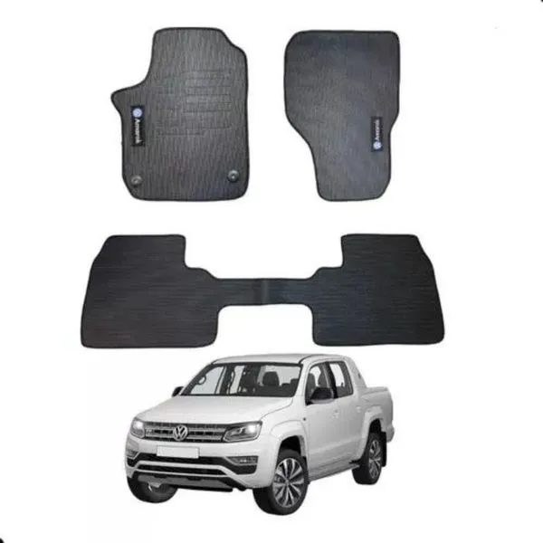 Tapete De Borracha Amarok 2010 Até 2025 3 Peças
