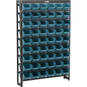 Estante Metálica, Com Gaveteiros Modelo Prático Azul, 54/5 Vonder