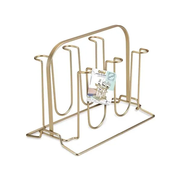 Porta-Copos Arthi Piatina Dourado para 6 Copos
