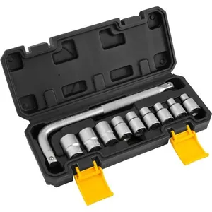 Jogo de Soquetes Estriados Encaixe 1/2" 8a20mm 10 Peças VONDER