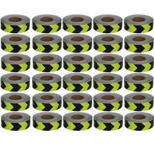 Kit 30 Faixas Refletivas Sinalizadoras BSL3521 25 Metros Seta Verde Fluorescente para Segurança Viária Kit 30 Faixas Refletivas BSL3521 25 Metros Seta Verde Fluorescente