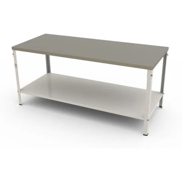 Mesa Bancada de Apoio para Panificadora M-190 Desmontável com Tampo Inox e Estrutura Branco Braesi Mesa Bancada de Apoio para Panificadora M-190 Desmontável com Tampo Inox Branco Braesi