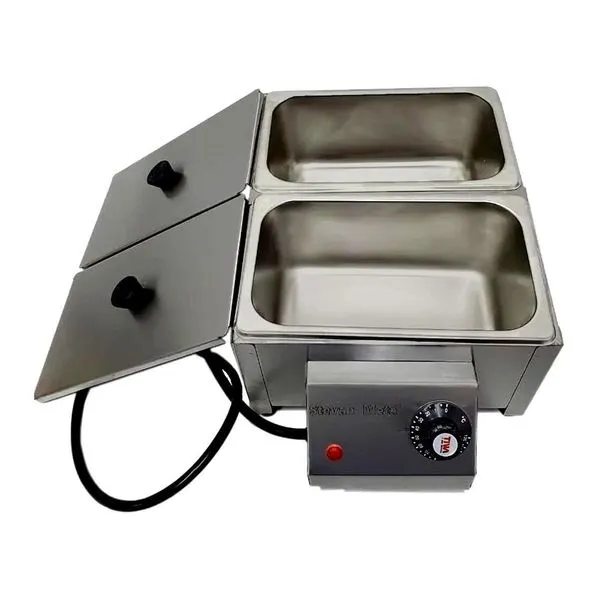 Derretedeira de Chocolate DES-5-220-STM 2 Cubas 5kg Banho-Maria 1000W 220V Inox Stevan Metal Derretedeira de Chocolate DES-5-220-STM 2 Cubas 5kg 1000W 220V Inox Stevan Metal