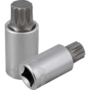 Soquete multidentado curto com encaixe de 1/2" M16 VONDER