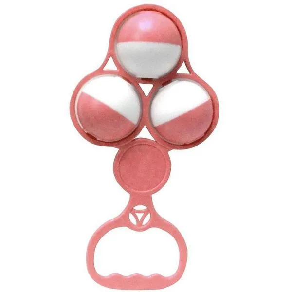 Mordedor e Chocalho Bolas Design Ergonômico Alivia Gengivas Rosa Pais & Filhos Mordedor e Chocalho Bolas Ergonômico Rosa Pais & Filhos
