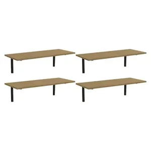 Modulado De Quarto Kit 4 Prateleiras Industrial Li009 21x72x29 Freijo-preto - Kappesberg