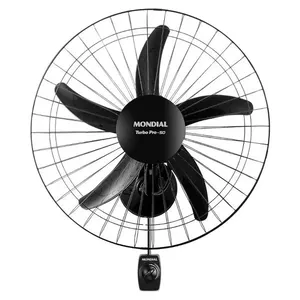 Ventilador de Parede Turbo Pro com 5 Pás 50cm 150W Mondial Ventilador de Parede Turbo Pro Preto com 5 Pás 50cm 150w 127V