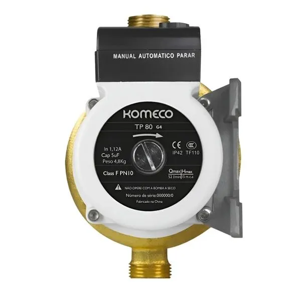 Mini Pressurizador 11mca TP80 G4 BRZ Komeco Mini Pressurizador TP80 BRZ 220V G4 60HZ Komeco