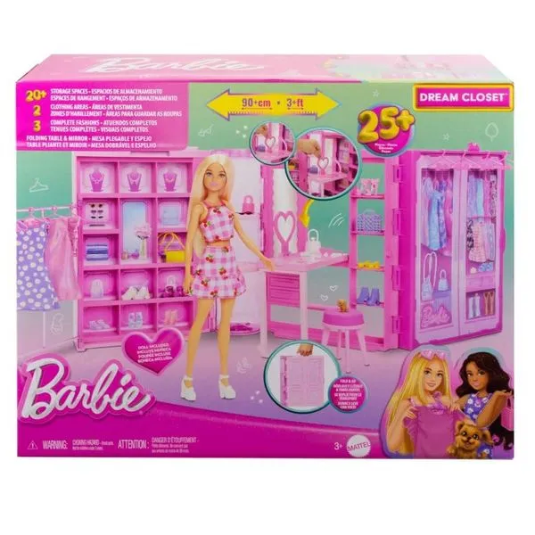 Boneca Barbie Fashion Closet Dos Sonhos Mattel - HXD58