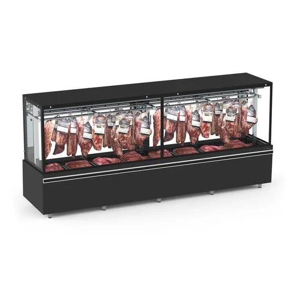 Expositor Açougue Gancheira Dupla Vanguard Top EAVTG3000E 3m 0 a 4ºC 220V Refrimate Expositor Açougue Gancheira Dupla Vanguard Top EAVTG3000E 3m 220V Refrimate