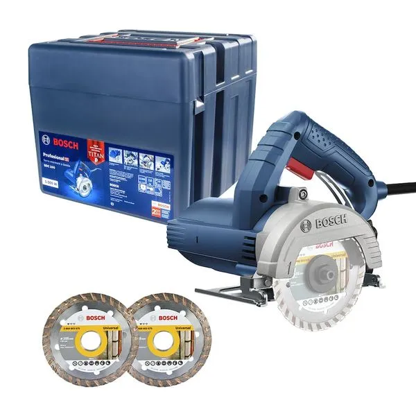 Serra Mármore 5" (125mm) 1500W GDC150 com 2 Discos + Maleta Bosch Serra Mármore 5" (125mm) 1500W GDC150 com 2 Discos + Maleta 220V Bosch