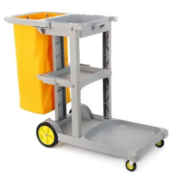 Carrinho de Limpeza Multifuncional com Bolsa Coletora 90L para Uso Diário em Ambientes Profissionais Utibom Carrinho de Limpeza Multifuncional com Bolsa Coletora 90L para Manutenção de Ambientes Utibom