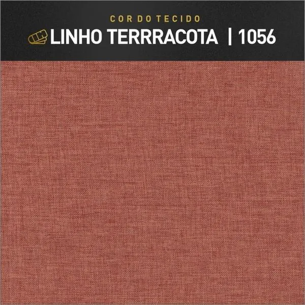 Tecido Para Tapeçaria No Metro 1,0m X 1,42m Castellar Móbile Linho Terracota