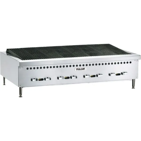 Charbroiler a Gás GLP VCRB47 8 Queimadores Grelhas Ferro Fundido Reversíveis Inox Vulcan Charbroiler a Gás VCRB47 8 Queimadores Ferro Fundido Inox Vulcan