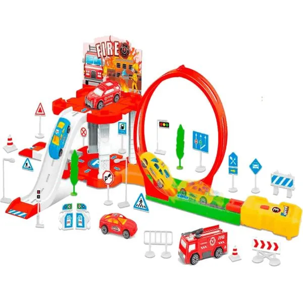 Pista estacionamento City Fire 43Peças