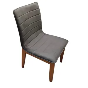 Cadeira De Jantar Cercatto Revestida Em Tecido Suede Cinza Chumbo Cor Cinza