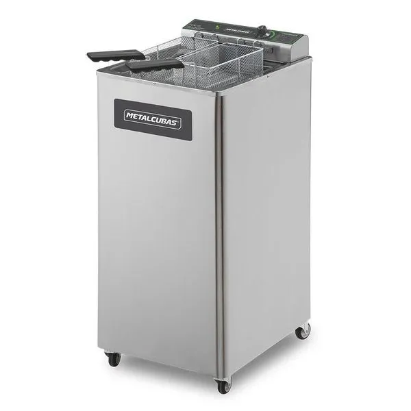 Fritadeira Elétrica Zona Fria Com Pedestal Metalcubas 15 Litros Foe15p 5000w 220v