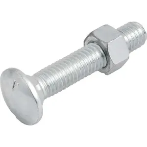 Parafuso francês zincado 3/8" x 2" com porca 100 peças - VONDER