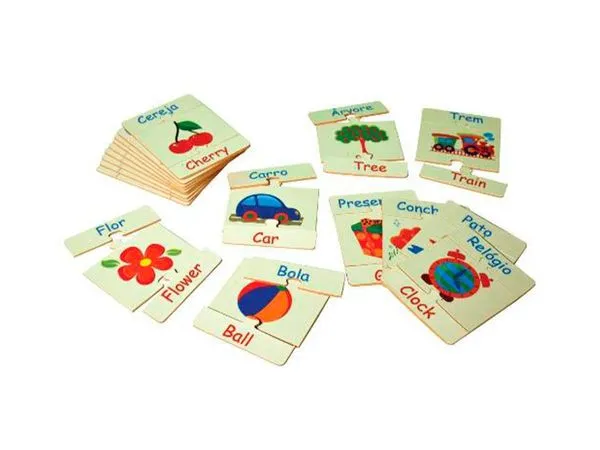 Brinquedos Educativos - Alfabeto Ilustrado em Inglês 54 Peça