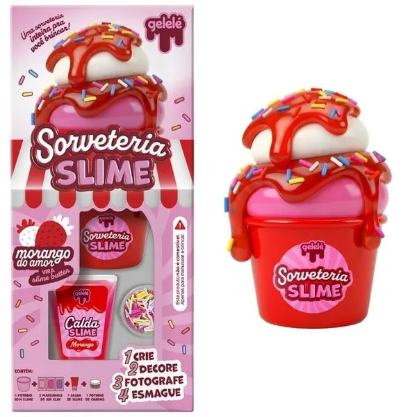 GELELE SORVETERIA SLIME  MORANGO DO AMOR - CDB