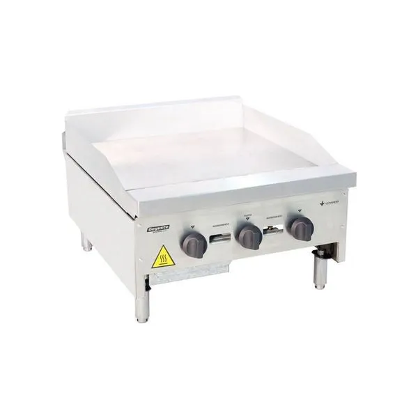 Chapa Bifeteira a Gás CG60 Lanche Americana Lisa Inox 60cm Luxo Metalúrgica Venâncio Chapa Bifeteira a Gás CG60 Lisa Inox 60cm para Lanches Metalúrgica Venâncio