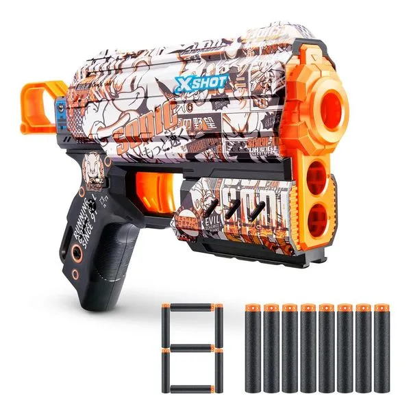 Lançador de Dardos X-Shot Skins Flux Sonic Retro