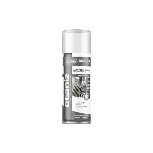 Graxa de Lítio Branca em Spray 300ML para Limpeza de Sistema de Ar-condicionado Automotivo Etaniz Graxa de Lítio Branca Spray 300ML para Higienização de Ar-condicionado Veicular Etaniz