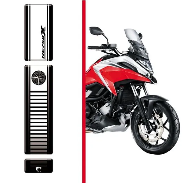 Protetor de Tanque Adesivo Moto NC750X 2021-2025 Branco e Preto Resinado Ultra-Resistente Honda Protetor de Tanque Adesivo NC750X 2021-2025 Branco e Preto Resinado Honda