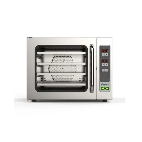 Forno Industrial Elétrico para Panificação Prática Miniconv SV Inox com Kit 4 Assadeiras 220V Forno Industrial Elétrico Panificação Prática Miniconv SV Inox 220V