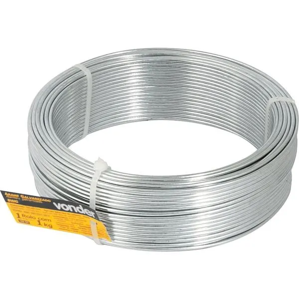 Arame Galvanizado Comercial BWG 16 1,65mm 60,3m 1kg Resistência à Oxidação e Corrosão Vonder Arame Galvanizado Comercial BWG 16 1,65mm 60,3m 1kg Alta Resistência Vonder