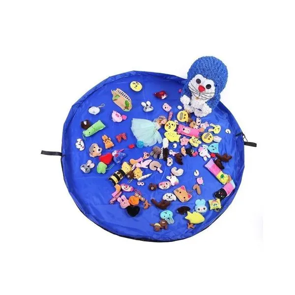 Saco Tapete Organizador Brinquedos Lego Portatil Vira Bolsa Infantil Mini Crianças Bebe Multiuso