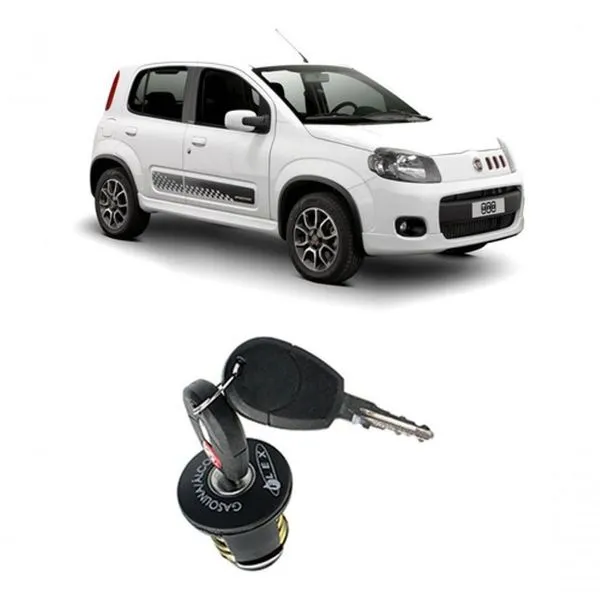 Tampa de Combustível para Tanque Uno G1 Fiat 2005 a 2013 com Chave Segurança Reforçada Unick Tampa de Combustível para Tanque Uno G1 Fiat 2005 a 2013 com Chave Unick