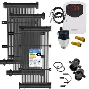 Kit Aquecedor Solar Para Piscinas De Até 6m² Ou Até 10 Mil Litros, Controlador De Temperatura Bivolt