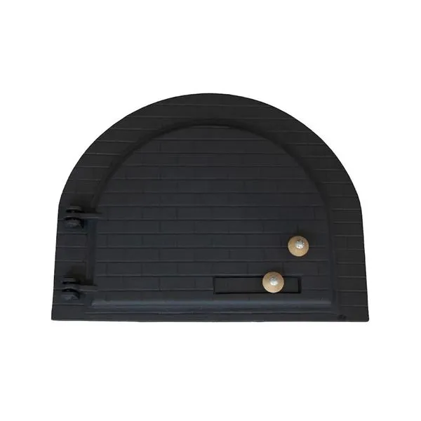 Porta para Forno a Lenha Igloo 52x42cm Vedação Eficiente em Ferro Preto Rig Fundidos Porta para Forno a Lenha Igloo 52x42cm em Ferro Preto Rig Fundidos