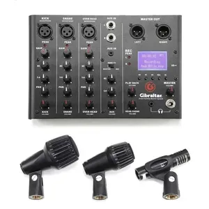 Kit Sistema Monitor para Bateria GDMS com Microfones e Cabos Estéreo Preto Gibraltar Kit Sistema Monitor para Bateria GDMS com Microfones Preto Gibraltar