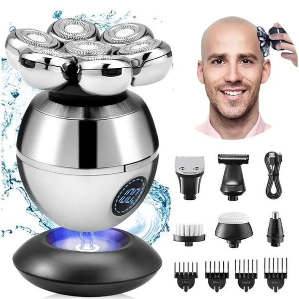 Barbeador Elétrico A.R Variedades MT 7D Alex para Barba Cabelo e Pelos Lâmina Aço Inoxidável sem Fio Multifuncional Barbeador Elétrico A.R Variedades MT 7D Alex para Barba Cabelo e Pelos Lâmina Aço Inoxidável sem Fio