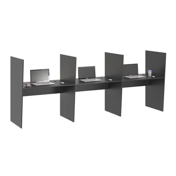 Balcao De Atendimento 3 Lugar Mixer Preto Onix