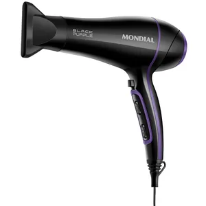 Secador de Cabelo Mondial Black Purple, 2000W, 3 Temperaturas, 2 Velocidade, Preto - SCN-01 110V