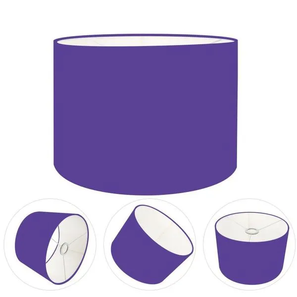 Cúpula Abajur Cilíndrica Cp-7021 ø45x25cm Roxo