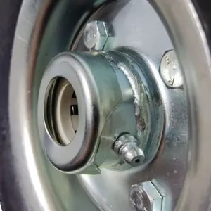 Roda Pneu Maciço Borracha 3.50-4 7/8" Rolamento Rolete