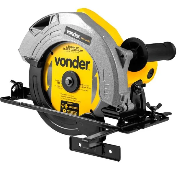 Serra Circular 71/4" Elétrica Vonder 127V 1.400W Corte de Madeira Esquadria
