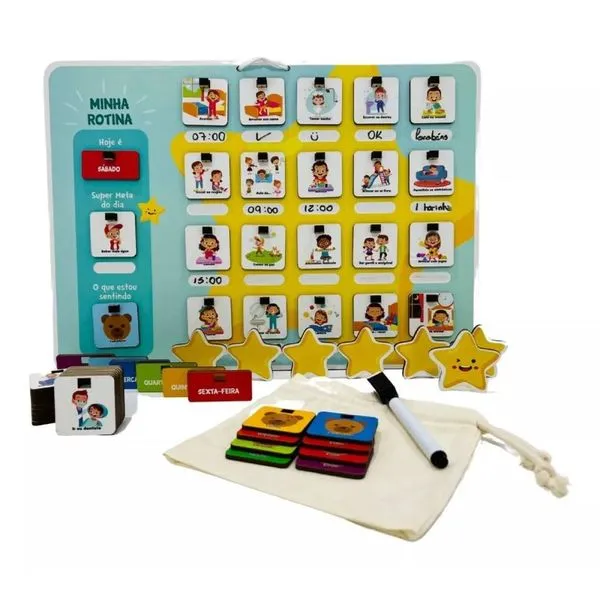Minha Rotina Estrelinhas Brinquedo Educativo Infantil