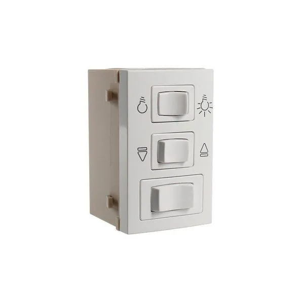 Módulo Controle De Ventilador Margirius Sleek 3 Velocidades Branco 220V