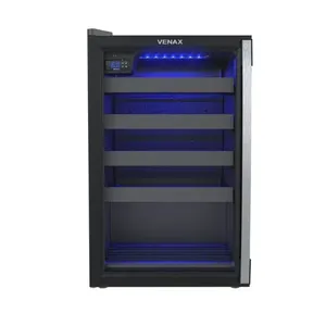 Adega de Vinhos Venax 24 Garrafas Piubella Preto Porta Invertida 220v