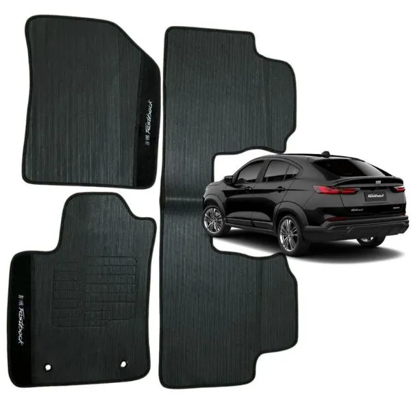 Kit Tapete Emborrachado Fiat Fastback 2023 Em Diante 3 Peças