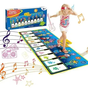 Piano Music Mat Tapete Musical 110x36cm Bebês 10 Teclas